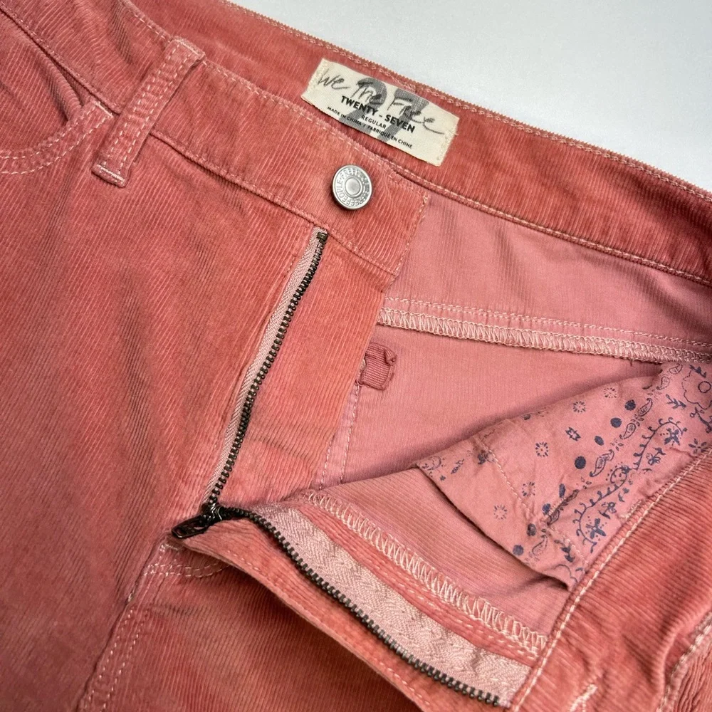 We the Free Corduroy Skinny Pant Size 27 Raw Hem Modern Mauve‎ Boho Chic Classic